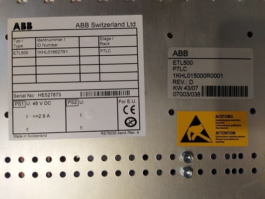 P7LC ABB কন্ট্রোল সিস্টেম চ্যাসিস PLC খুচরা যন্ত্রাংশ 1KHL015000R0001
