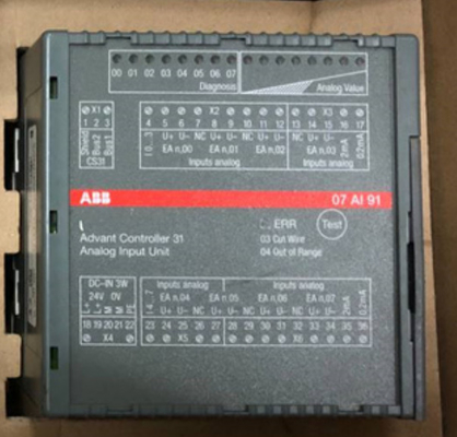 ABB 07AI91 GJR5251600R0202 07AI91 AC31 অ্যানালগ I/O মডিউল 24 V DC
