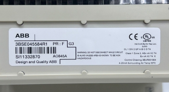 ABB AO845A 3BSE045584R1 অ্যানালগ আউটপুট মডিউল S/R HART 8 চ্যানেল মডিউল
