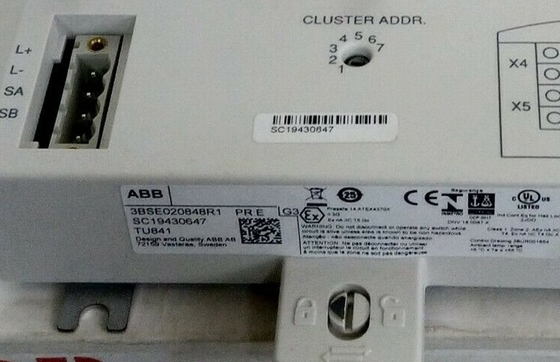 ABB TU841 3BSE020848R1 নন-রিডন্ডেন্ট I/O এর জন্য টার্মিনেশন ইউনিট সাপোর্ট