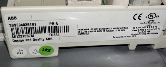 ABB TU834 3BSE040364R1 এক্সটেন্ডেড I/O মডিউল টার্মিনেশন ইউনিট পিএলসি মডিউল
