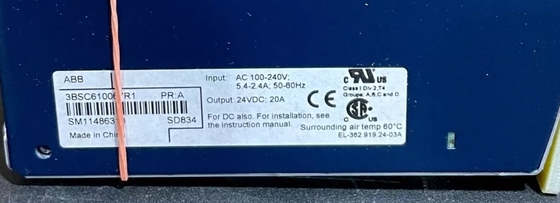 ABB SD834 3BSC610067R1 পাওয়ার সাপ্লাই S800 I/O মডিউল ডিসিএস অংশ স্টক ইন