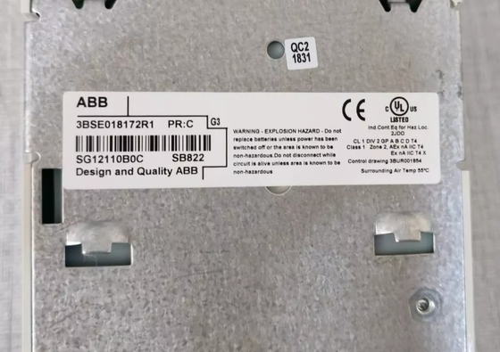 ABB SB822 3BSE018172R1 রিচার্জেবল ব্যাটারি ইউনিট S800 I/O মডিউল