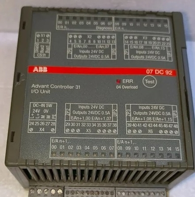 ABB 07DC92 GJR5252200R0101 ডিজিটাল I/O মডিউল ডিস্ট্রিবিউটেড অটোমেশন পিএলসি