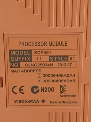 SCP451-11 YOKOGAWA ডিজিটাল ইনপুট মডিউল 16-চ্যানেল মডিউল বিচ্ছিন্নতা 24 ভি ডিসি প্রোসেফ প্রসেসর মডিউল