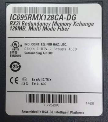 IC695RMX128 জিই প্যাক সিস্টেমস RX3i সিঙ্গল স্লট ফর্ম ফ্যাক্টর রিডান্ডান্সি মেমরি এক্সচেঞ্জ মডিউল