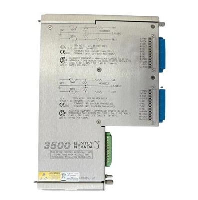 3500/42M-05-00 135489-02 অভ্যন্তরীণ বাধা সহ বেন্টলি নেভাদা আই / ও মডিউল অভ্যন্তরীণ সমাপ্তি 2 এক্স প্রক্স / অ্যাক্সেল