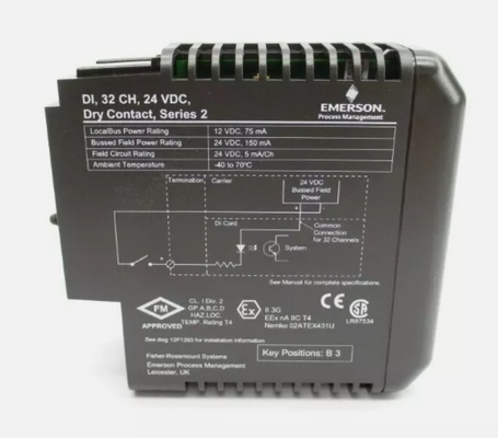 KJ3203X1-BA1 এমারসন ডিআই 32-চ্যানেল 24 ভিডিসি শুকনো যোগাযোগ কার্ড