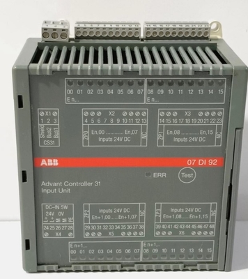 07DI92 GJR5252400R0101 ABB অ্যাডভ্যান্ট কন্ট্রোলার 31 ইনপুট ইউনিট 07 DI 92