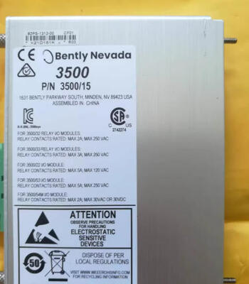 Bently Nevada 3500/15 106M1079-01 AC and DC Power Supplies