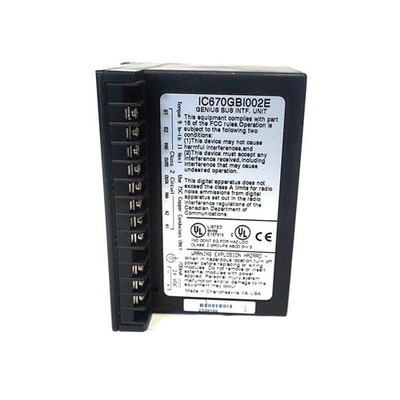 IC670GBI002 GE Fanuc GE ফিল্ড I/O ফিল্ড কন্ট্রোল বাস ইন্টারফেস ইউনিট জেনারেল ইলেকট্রিক