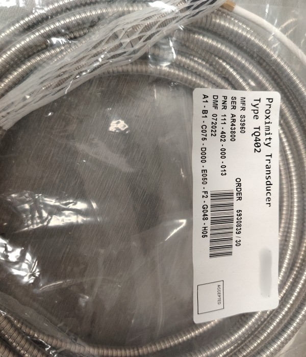 TQ402 111-402-000-013 ঘূর্ণনশীল মেশিন শ্যাফটগুলির আপেক্ষিক কম্পন এবং অক্ষীয় অবস্থান পরিমাপ করার জন্য অটোমেশন